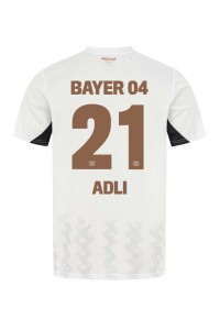 Bayer Leverkusen Amine Adli #21 Jalkapallovaatteet Vieraspaita 2024-25 Lyhythihainen